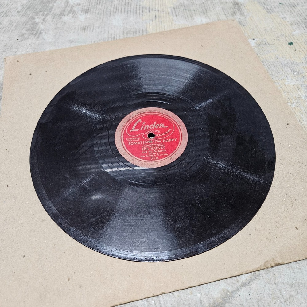 Bob Harvey & His Orchestra – Sometimes I'm Happy / Nola LINDEN 31 78 10" V/V